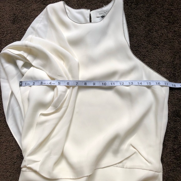 Halston Heritage Asymmetrical Mini Dress | Size 8 - Picture 11 of 12